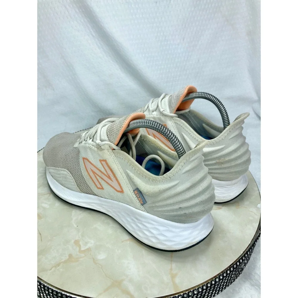 New Balance Fresh Foam Roav Running Shoes Women 9.5 Cream Peach Sporty Sneakers